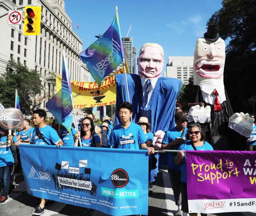 OPSEU walks in the 2018 Labour Day Parade