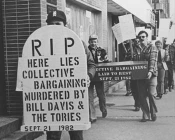 Union member holding sign