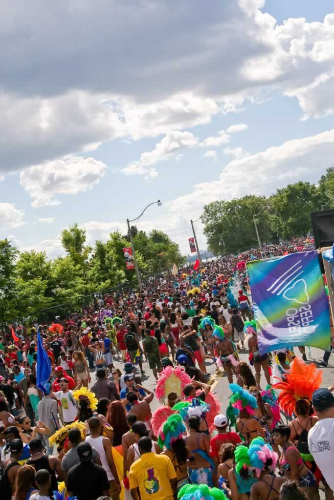 Caribana festival, People were cultural outfits and flags