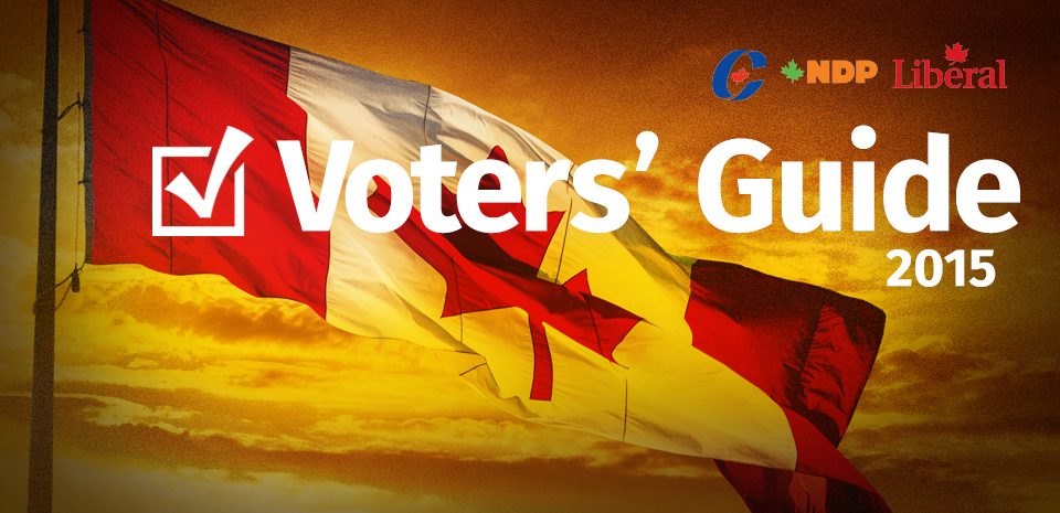 Voters' Guide 2015. PC, NDP and Liberal platforms