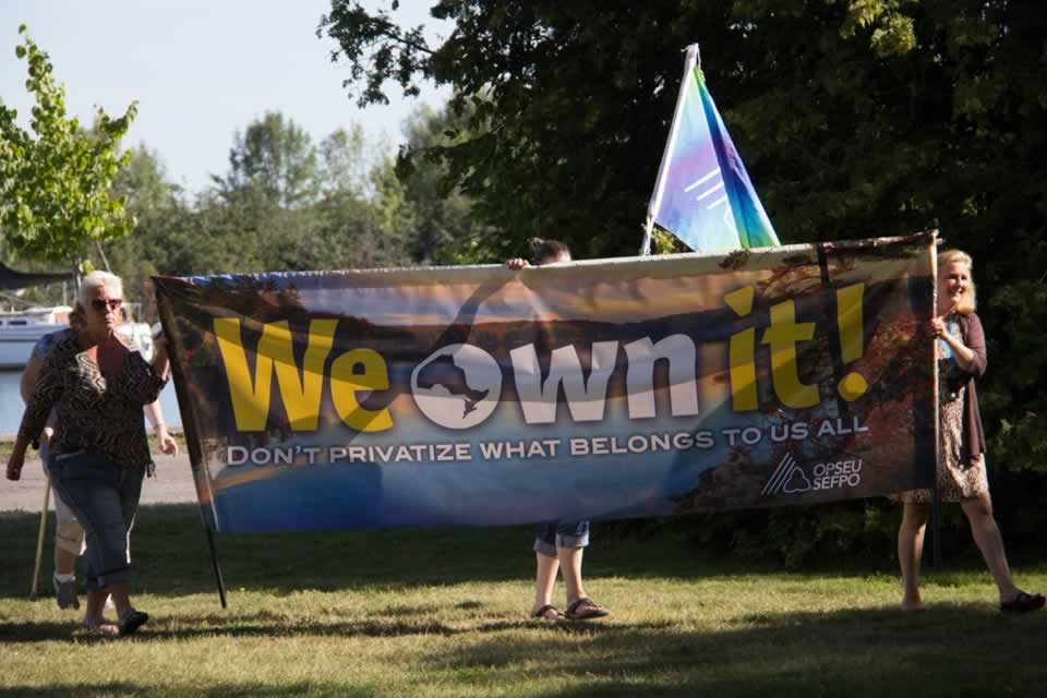 We Own It Banner. Don't privatize what belongs to us all