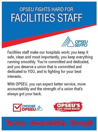 OPSEU fights hard for facilities staff
