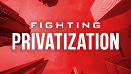 Fighting Privatization Campaign Button