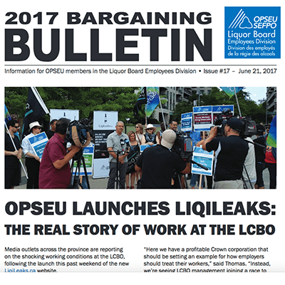 LBED 2017 Bargaining Bulletin, June 21, 2017