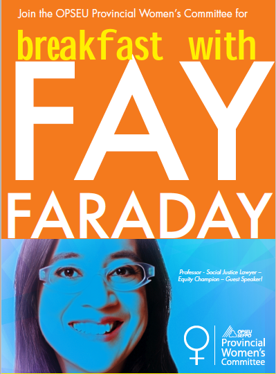 OPSEU Provincial Women's Committee, Breakfast with Fay Faraday