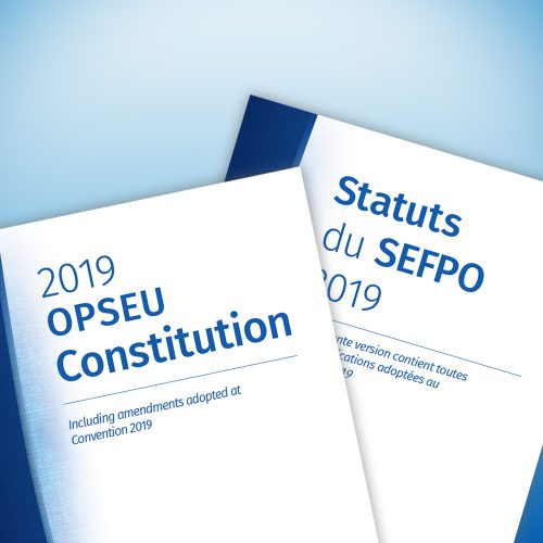 OPSEU Constitution - Statuts du SEFPO