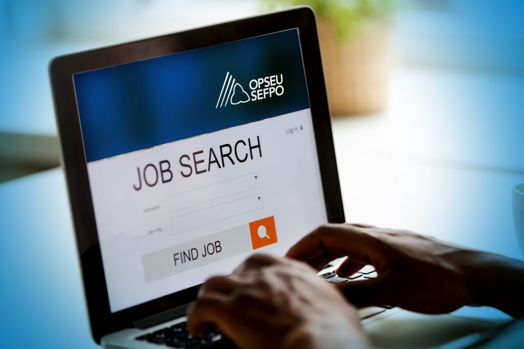 Searching OPSEU website for job openings