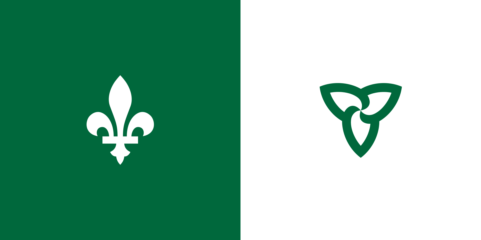 Franco Ontario flag (Quebec and Ontario logos)