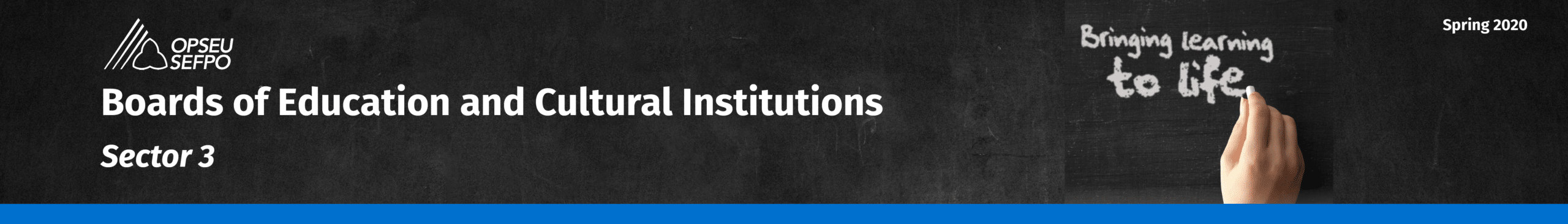 Boards of Education and Cultural Institutions (Sector 3) Spring 2020 newsletter