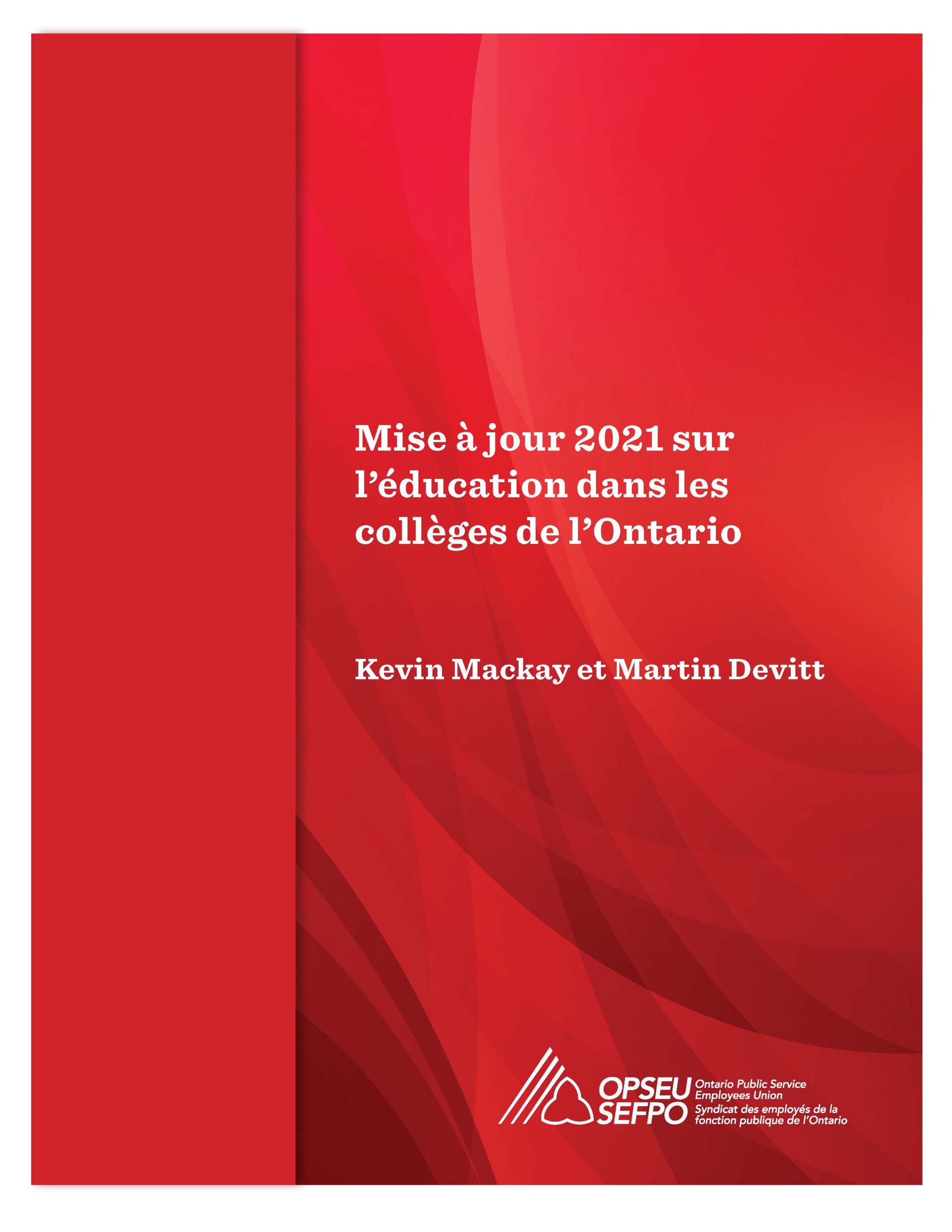OPSEU/SEFPO faculty members issue updated report on state of colleges