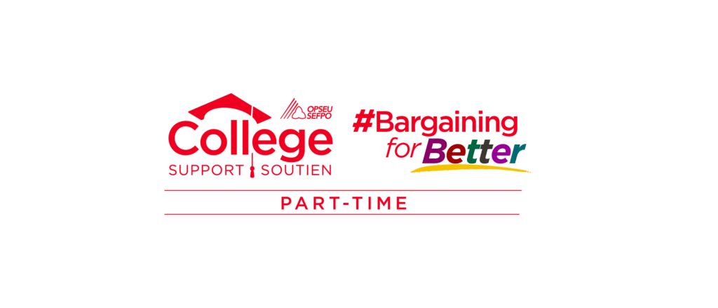 Part-Time College Support Logo. Bargaining for Better