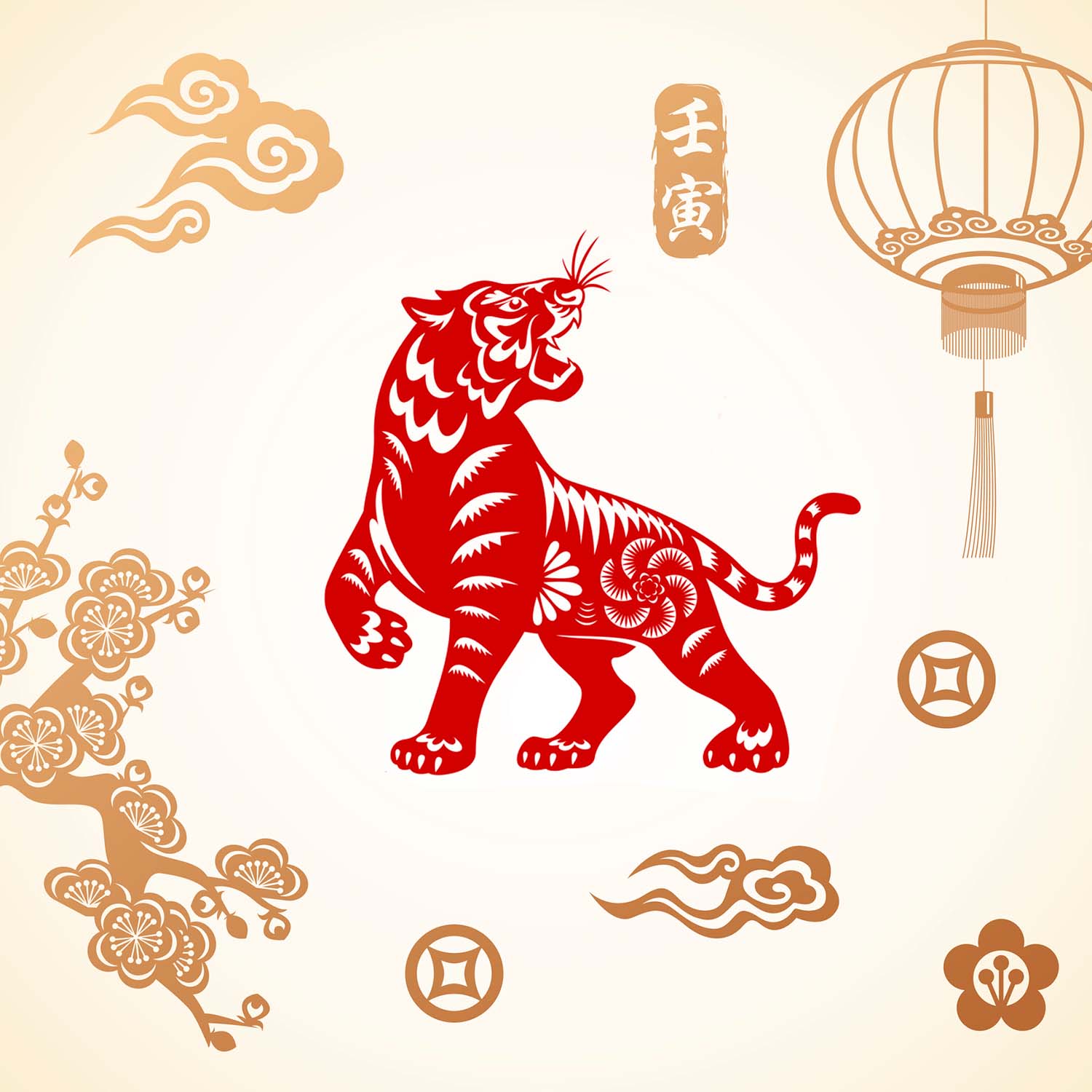 Year of the tiger illustration