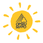 Child-like animation of the shining sun, with OPSEU/SEFPO logo