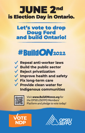 June 2 is Election Day in Ontario. Let's vote to drop Doug Ford and build Ontario!