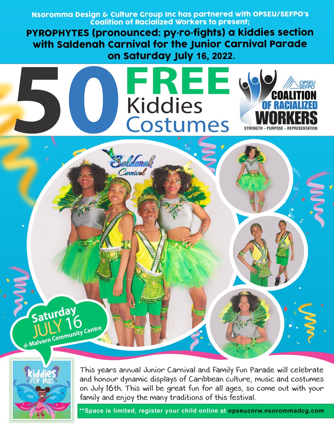 Coalition of Racialized Workers 2022 Junior Carnival Event (PYROPHYTES )