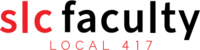 Logo text: slc faculty LOCAL 417