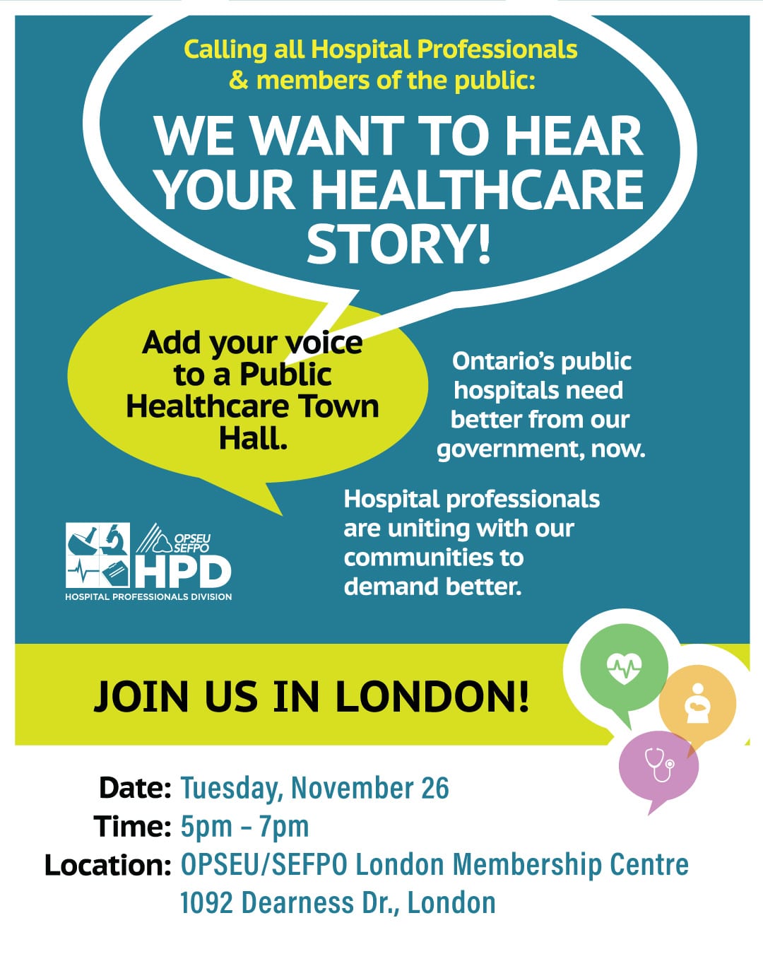 Hospital Professionals Public Healthcare Town Hall: London