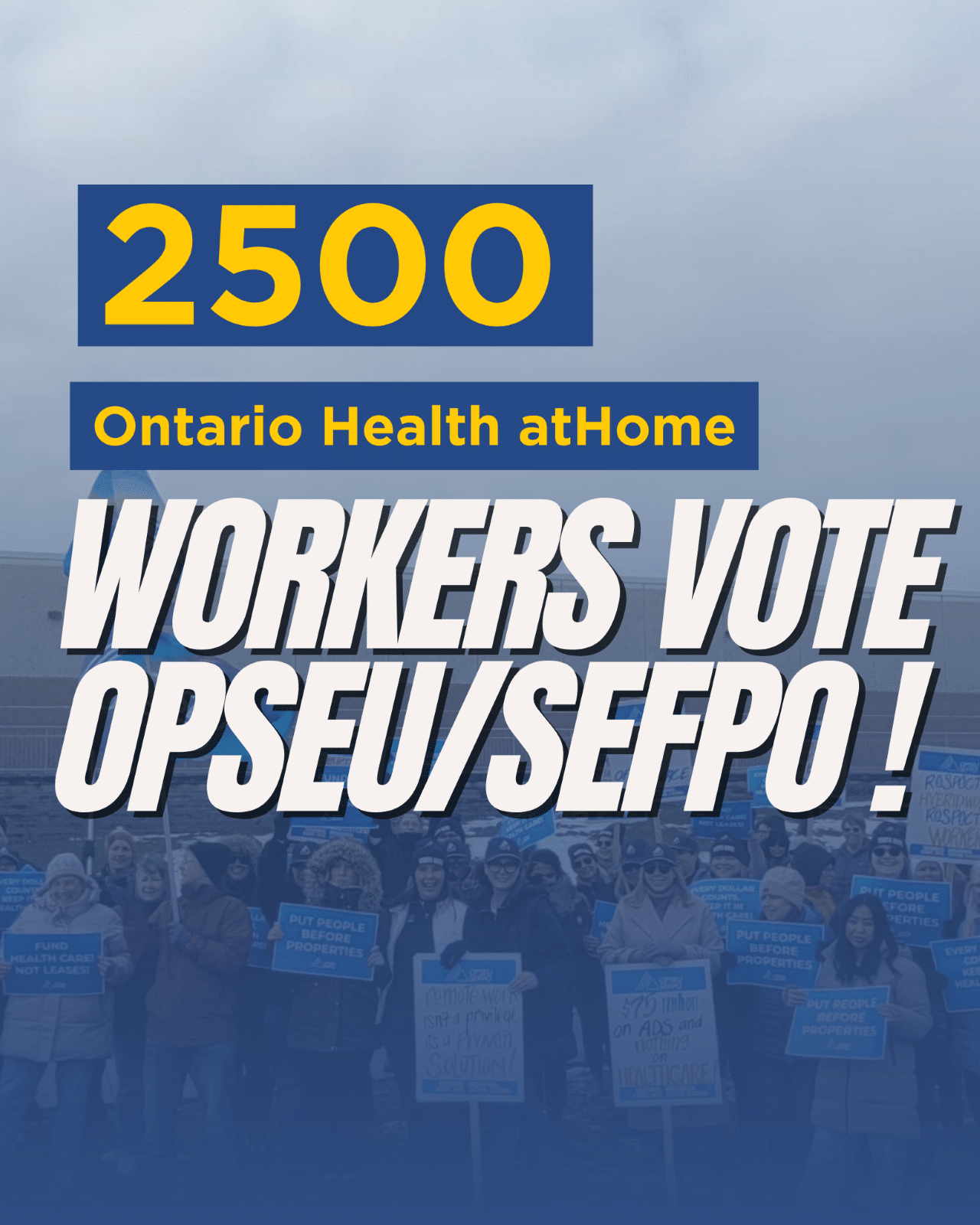 OPSEU/SEFPO proud to welcome over 2,500 administrative workers at Ontario Health atHome in a decisive victory