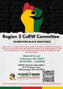 CoRW Region 2 invites you to celebrate with us Black History Month on Feb 22