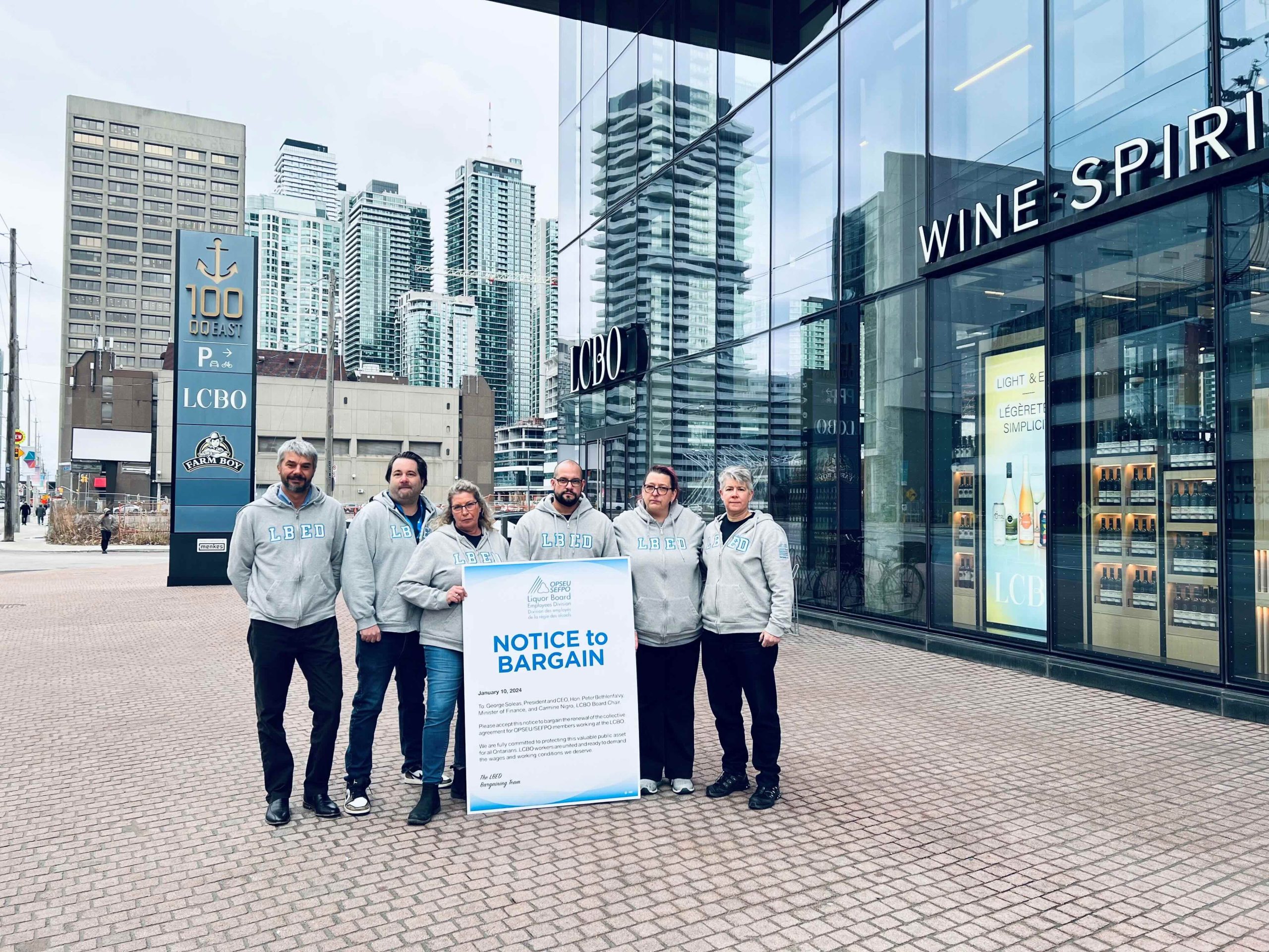 United and ready to win: LCBO workers deliver notice to bargain