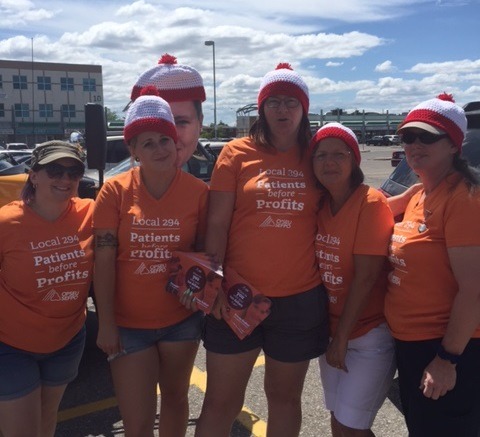 Local 294 members in Brampton at CarePartners Day of Action