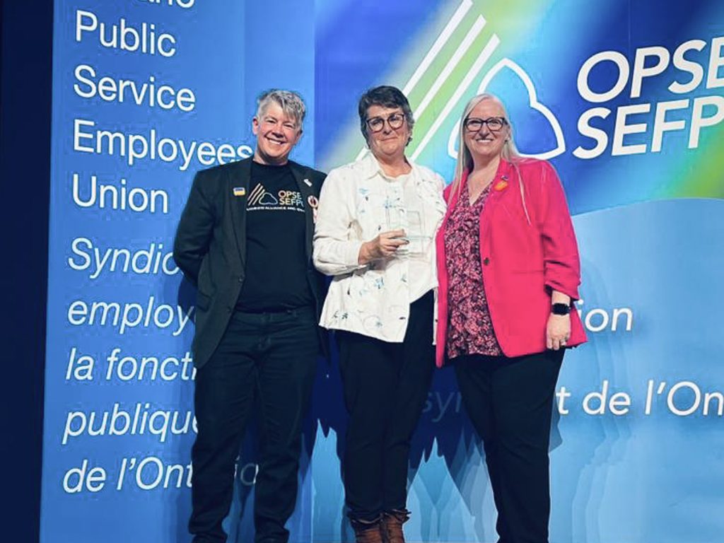 Honorary Lifetime Membership Award, former OPSEU/SEFPO Presiden
