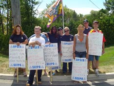 OPSEU members on strike