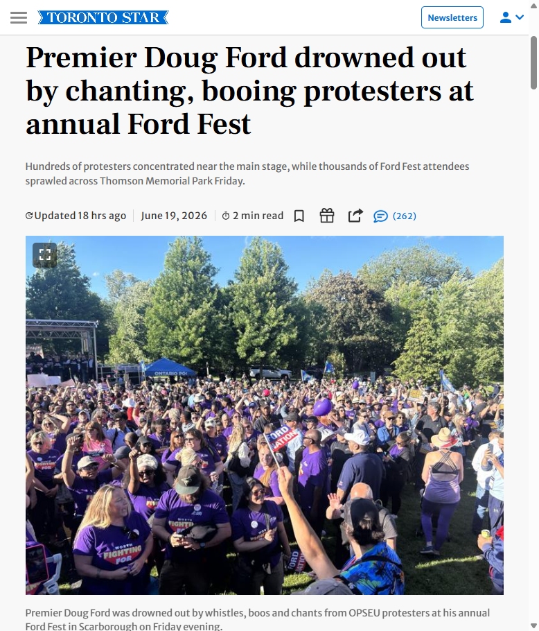 OPSEU/SEFPO in the News: Worth Fighting For dominates Ford Fest