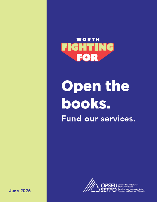 Worth Fighting For Report: Open The Books. Fund Our Services