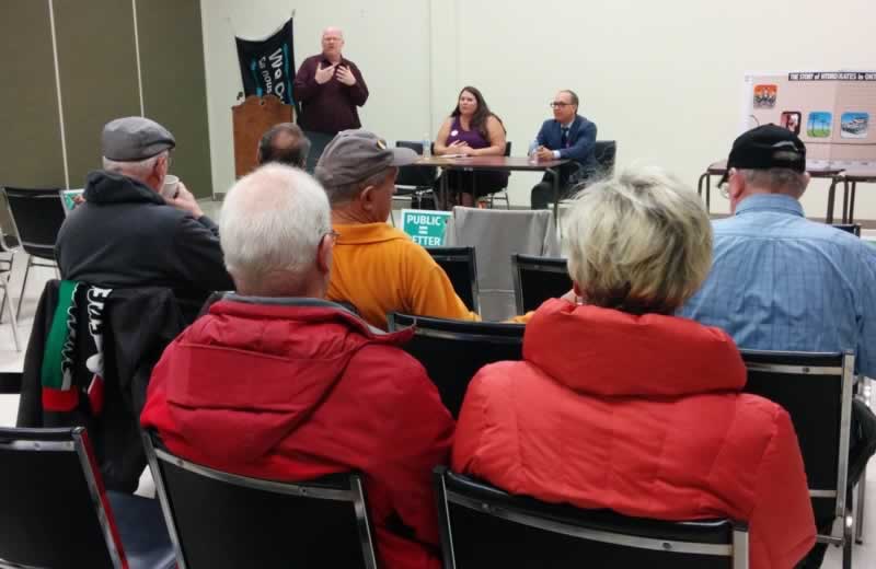 Len Elliott speaks at Chatham We Own It town hall